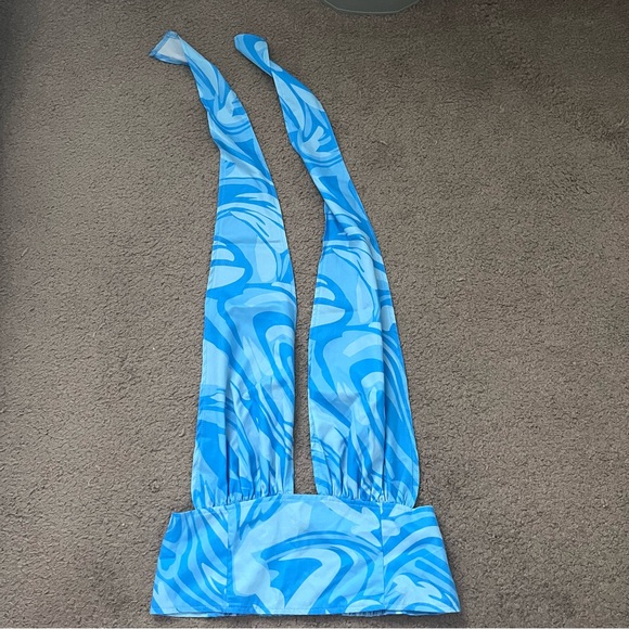 Retro Blue Halter Top - Picture 6 of 6